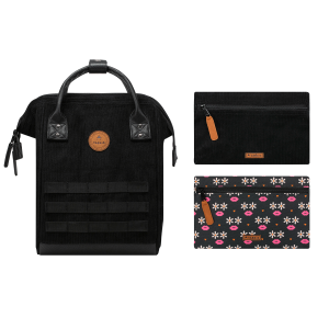 Mochila con bolsillo intercambiable CABAIA Adventurer S Velvet Brighton Negro