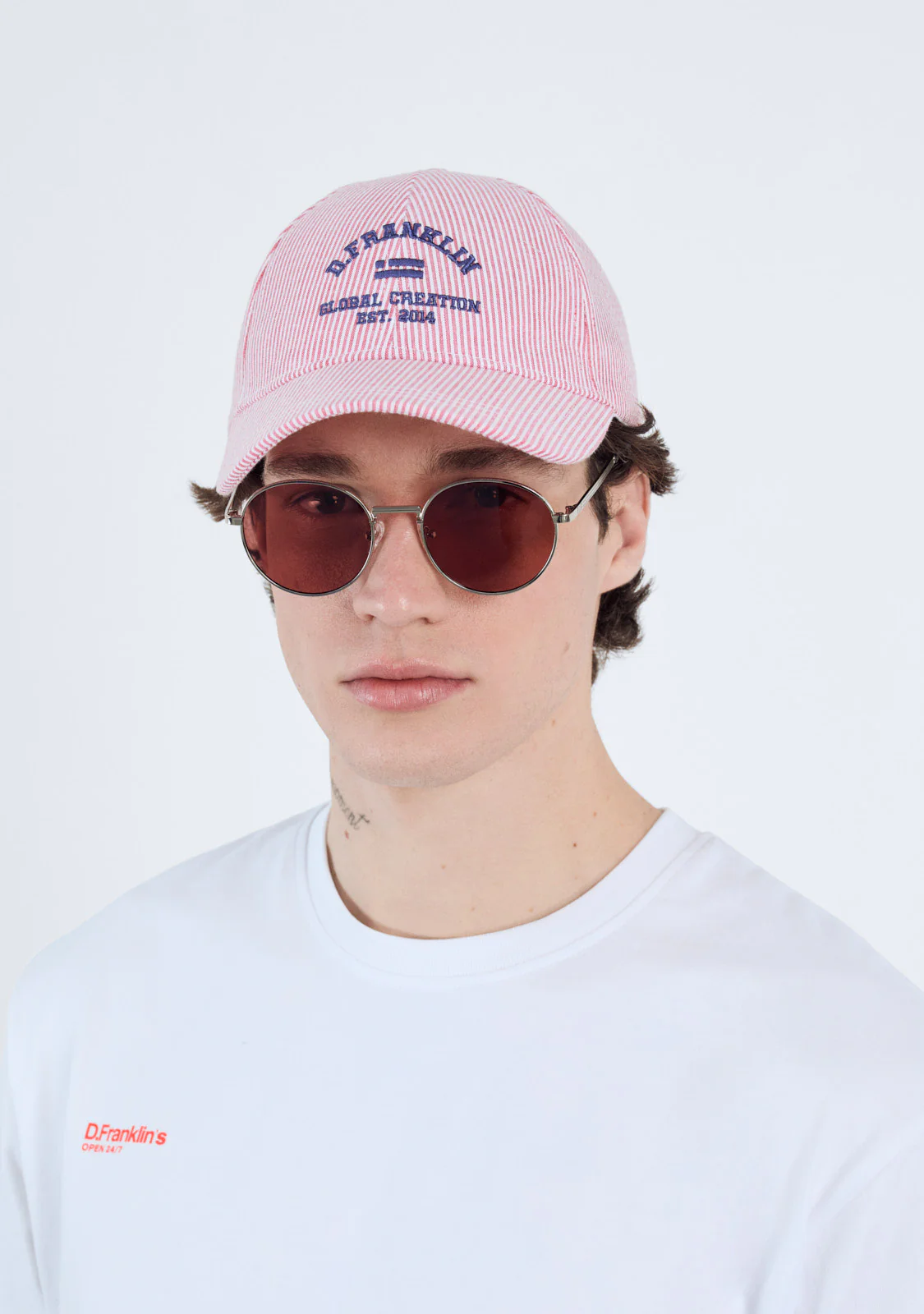 D.Franklin Team Stripes Cap Red - Imagen 6