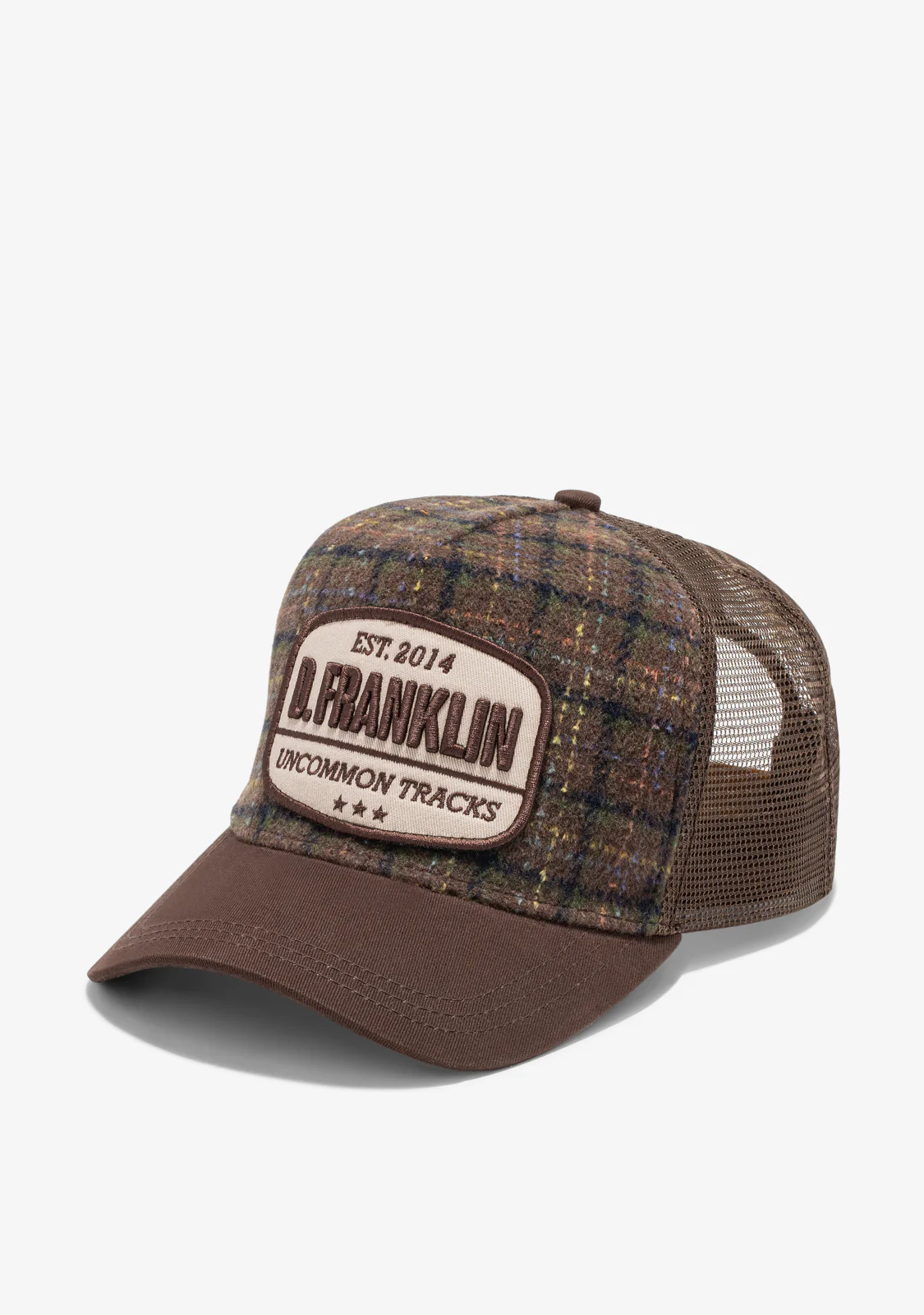Plaid Trucker Cap Brown - Imagen 2