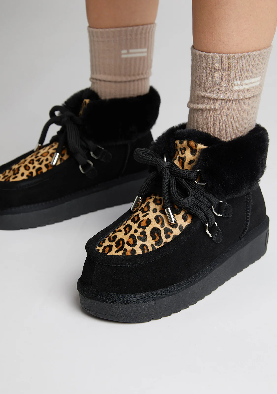 Nordic Mid Fur Black / Leopard - Imagen 6