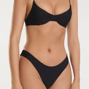 Masha Top + Ava Bottom Black Bikini