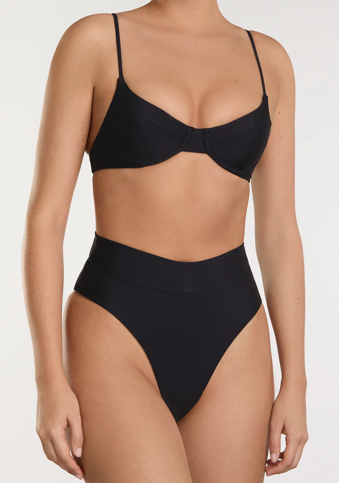 Masha Top + Kalea Bottom Black Bikini - Imagen 2