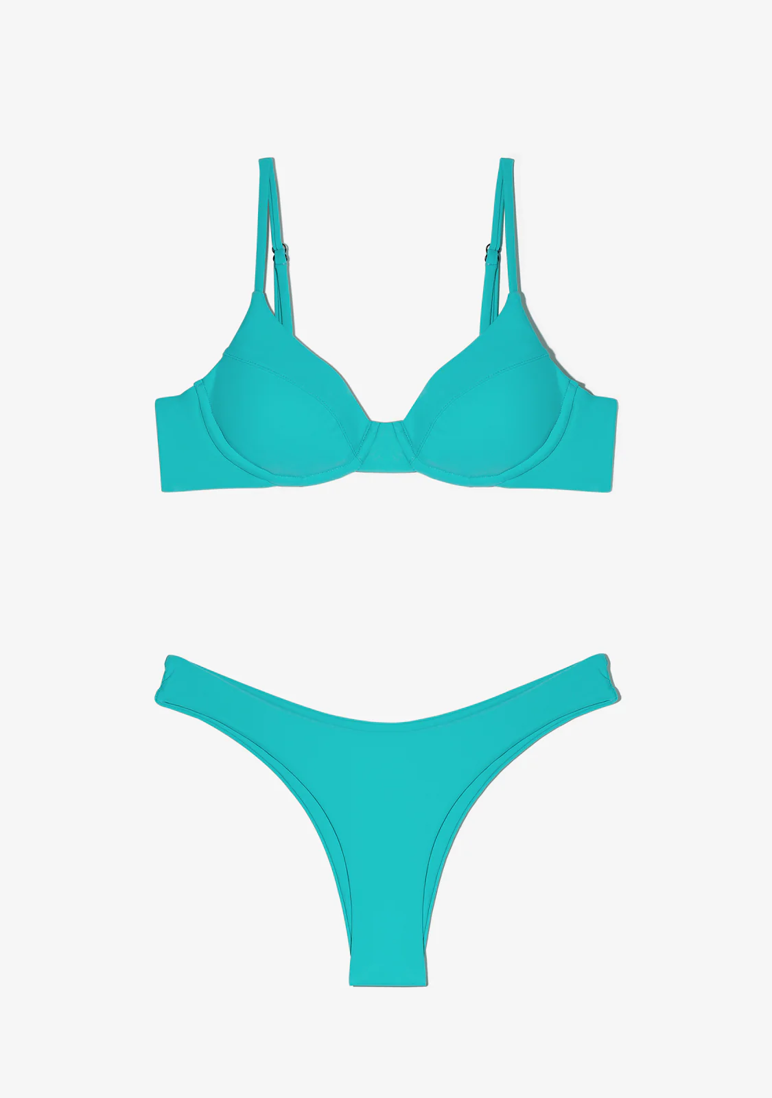 Masha Top + Ava Bottom Aqua Blue Bikini - Imagen 4
