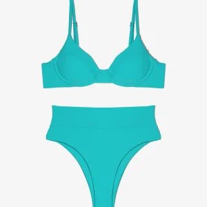 Masha Top + Kalea Bottom Aqua Blue Bikini