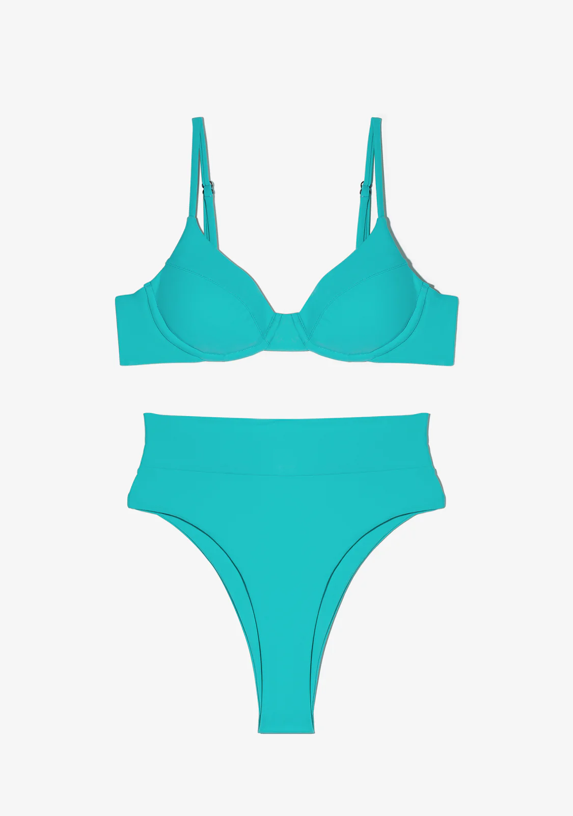 Masha Top + Kalea Bottom Aqua Blue Bikini - Imagen 2