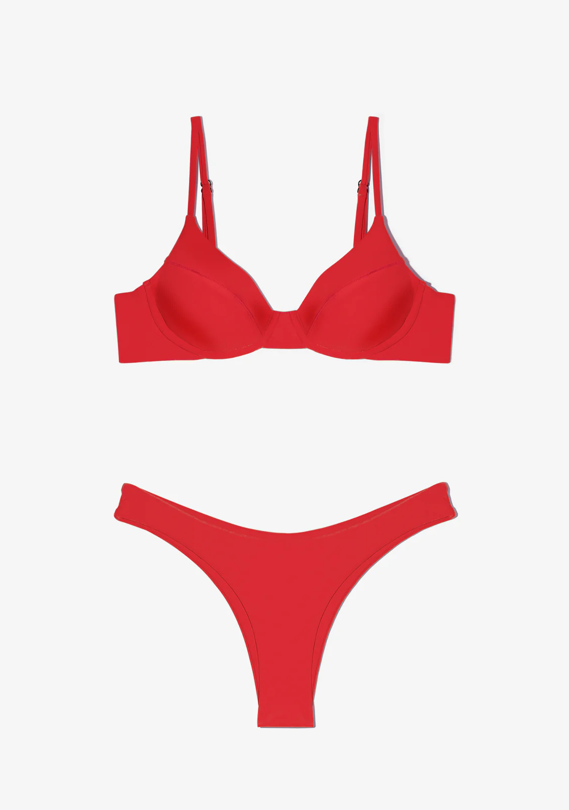 Masha Top + Ava Bottom Chili Red Bikini - Imagen 4