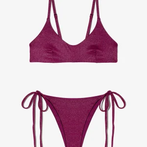 Zoe Top + Lilo Bottom Mulberry Glimmer Bikini