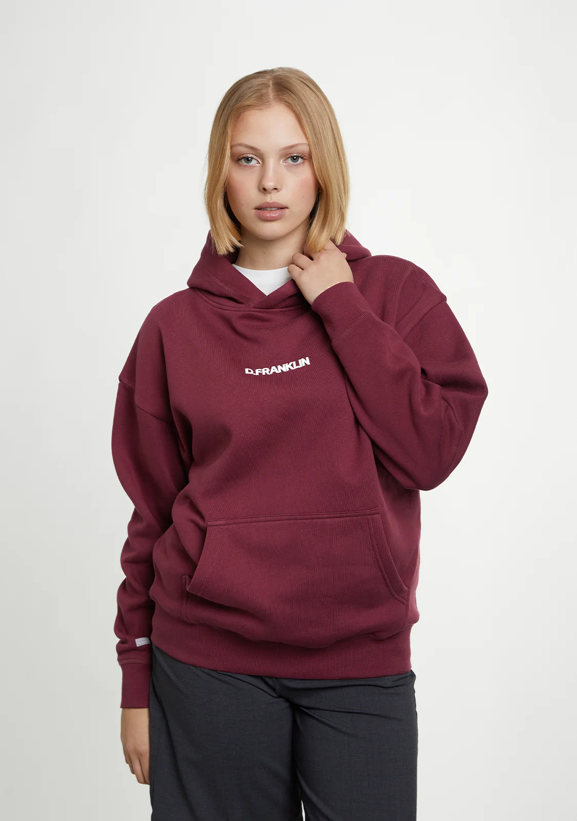 Classic Oversize Hoodie Wine - Imagen 5