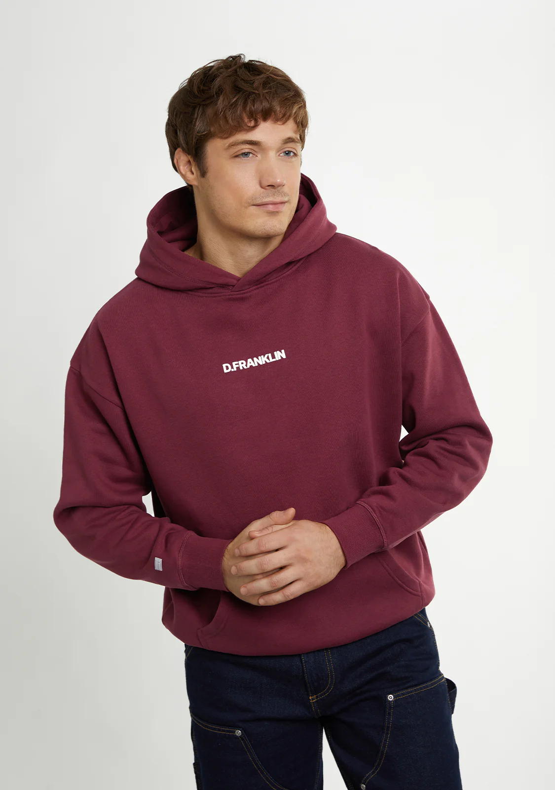 Classic Oversize Hoodie Wine - Imagen 7