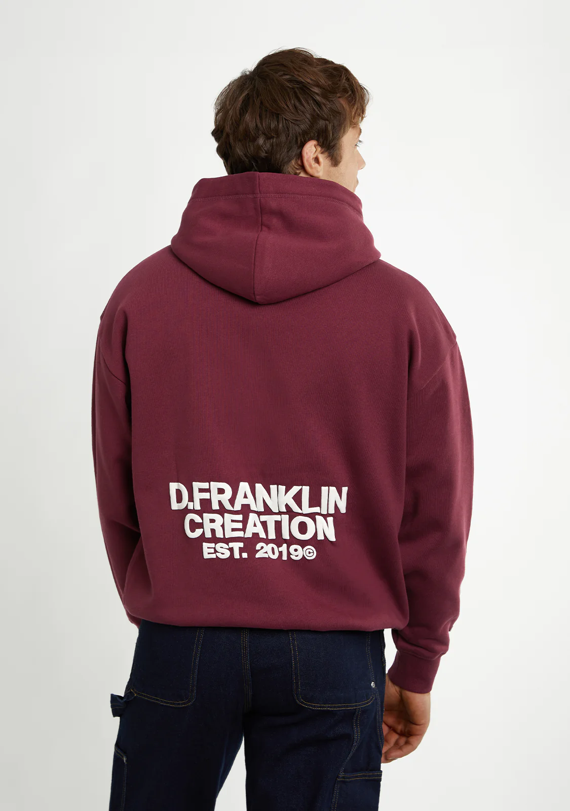 Classic Oversize Hoodie Wine - Imagen 8