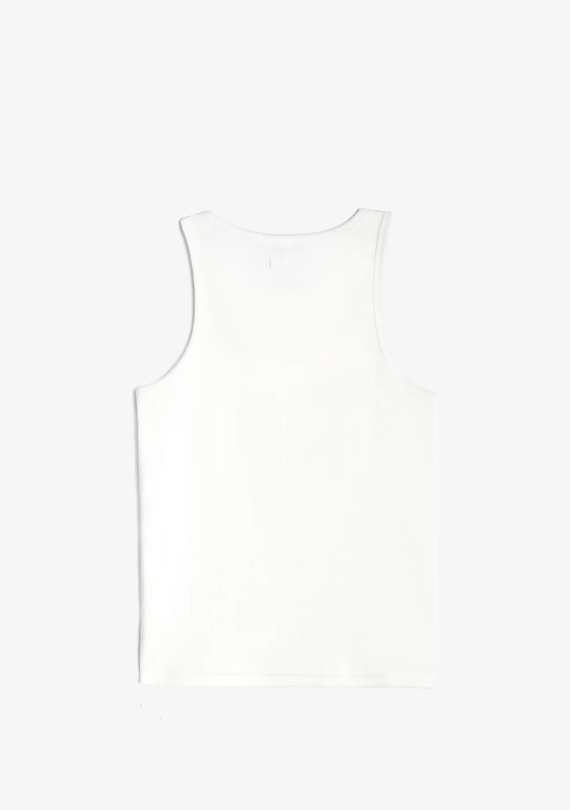 Rib Tank Top Heart White - Imagen 6
