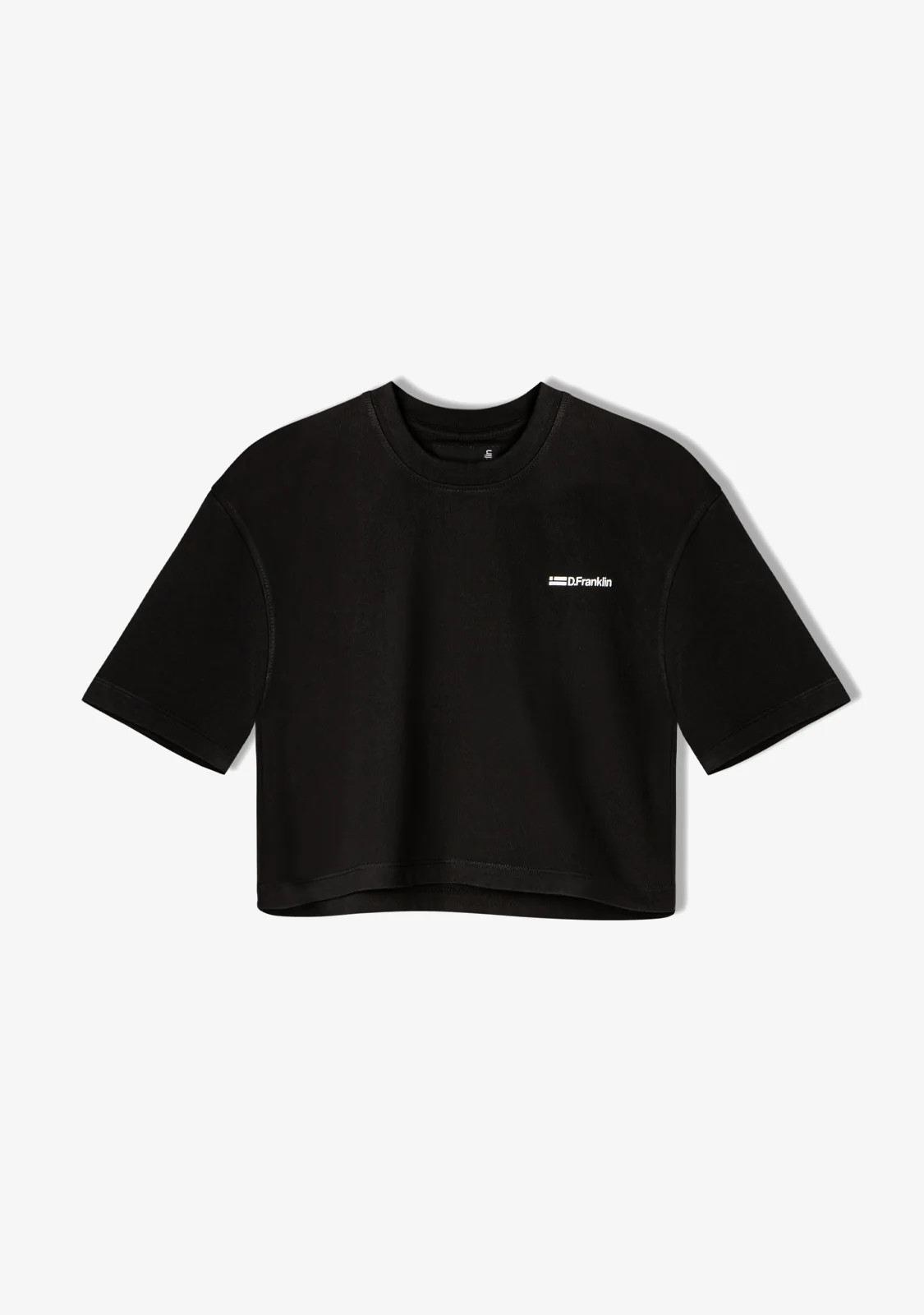 St. Denis Cropped T-Shirt Black / White - Imagen 4