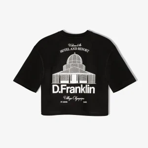 St. Denis Cropped T-Shirt Black / White