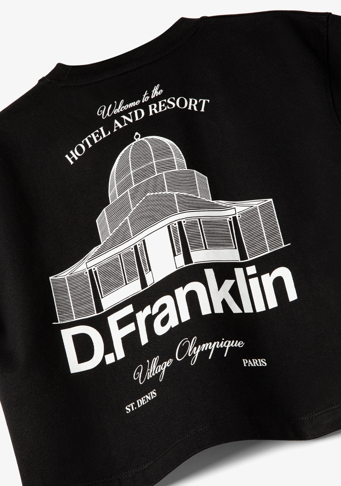 St. Denis Cropped T-Shirt Black / White - Imagen 5