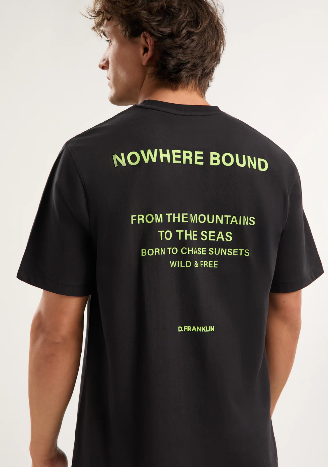 Nowhere Bound T-Shirt Black / Lime - Imagen 6