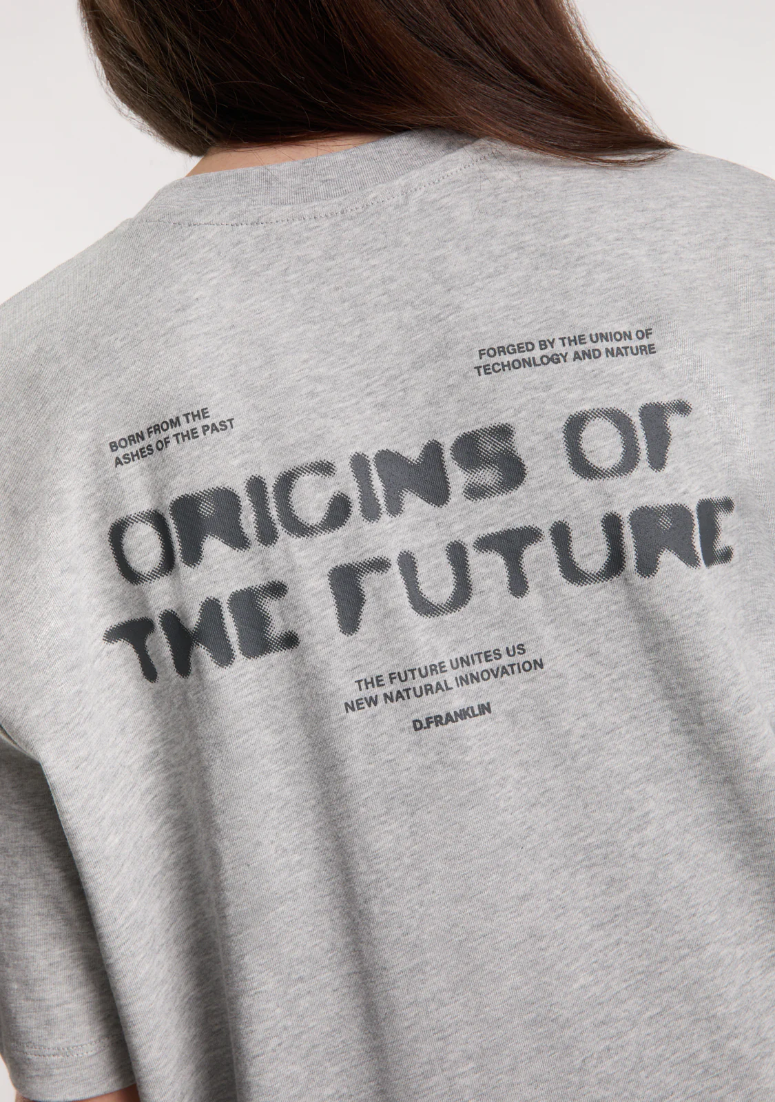 Origins T-Shirt Grey Melange / Anthracite - Imagen 5