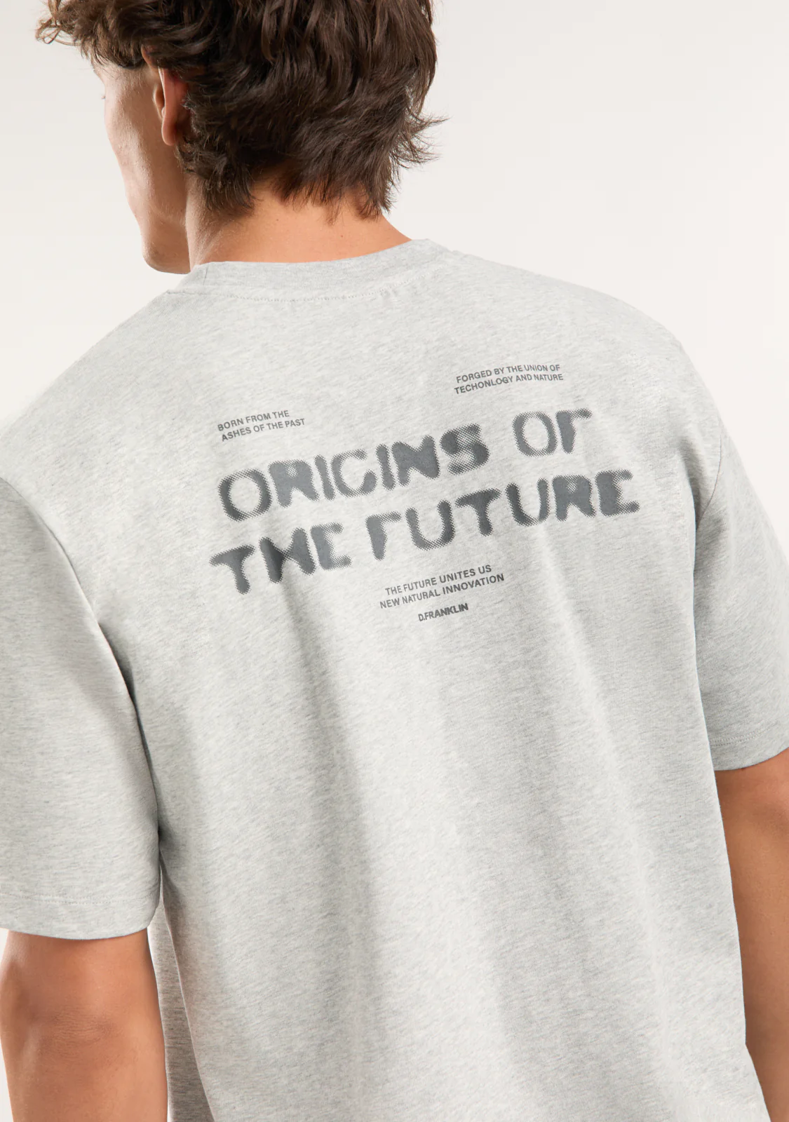 Origins T-Shirt Grey Melange / Anthracite - Imagen 8
