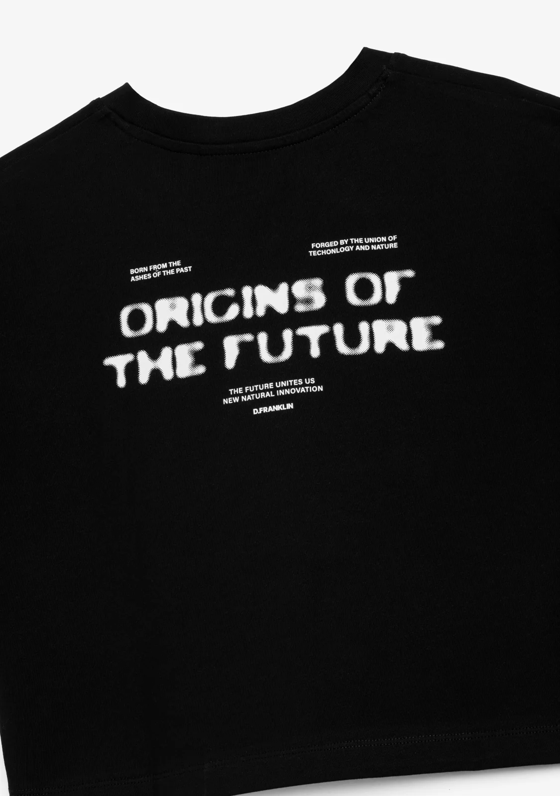 Origins Cropped T-Shirt Black / White - Imagen 5