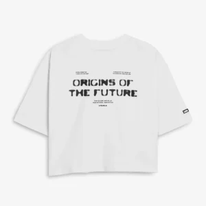 Origins Cropped T-Shirt White / Black