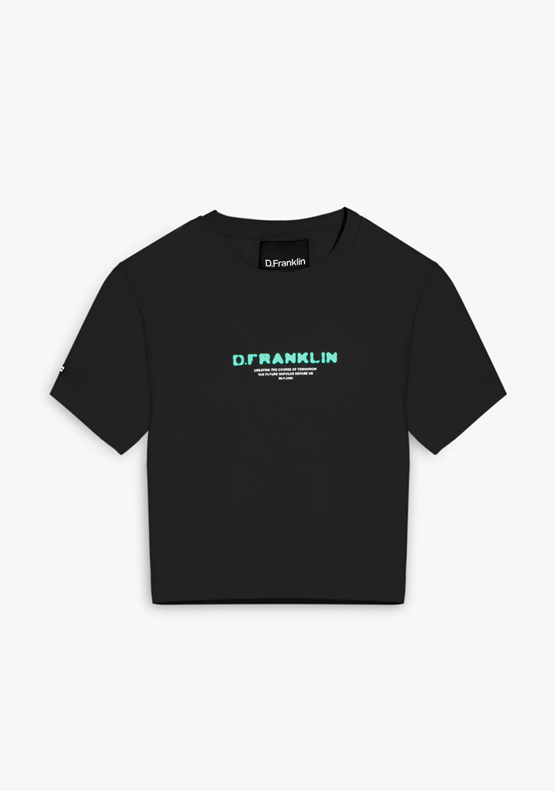 Tomorrow Cropped T-Shirt Black - Imagen 2