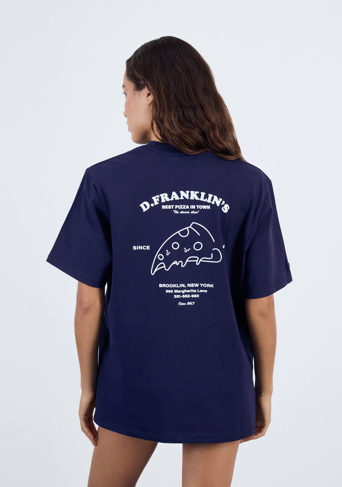 Best Pizza T-Shirt Navy / White - Imagen 6