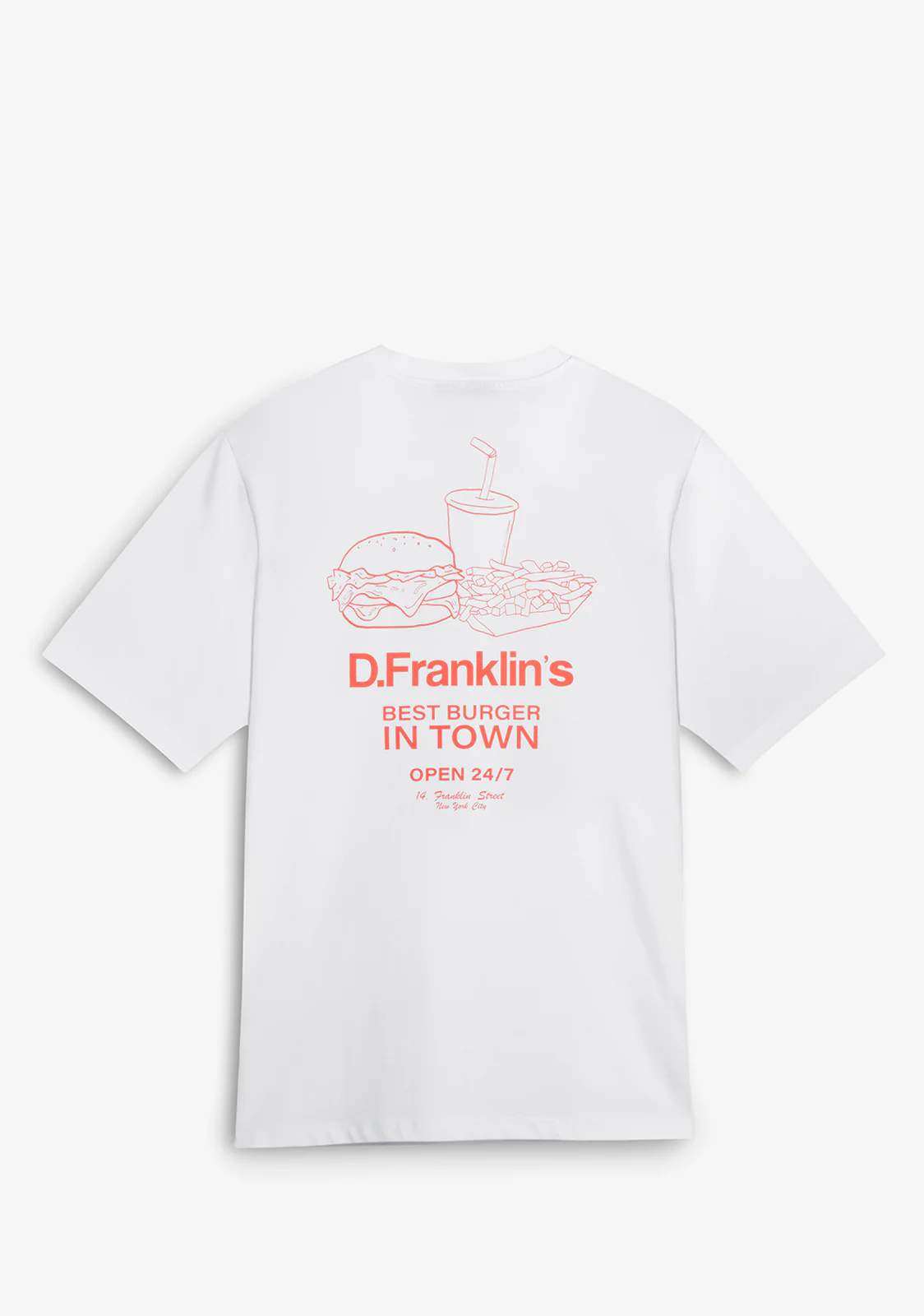 Best Burger T-Shirt White / Orange - Imagen 2