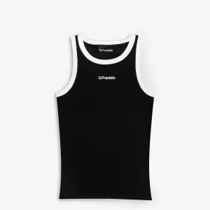 Rib Tank Top Black / White