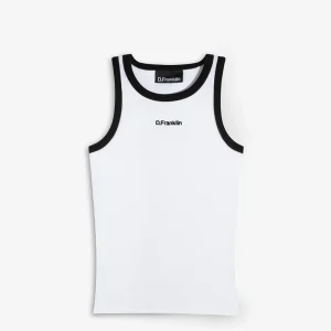 Rib Tank Top White / Black
