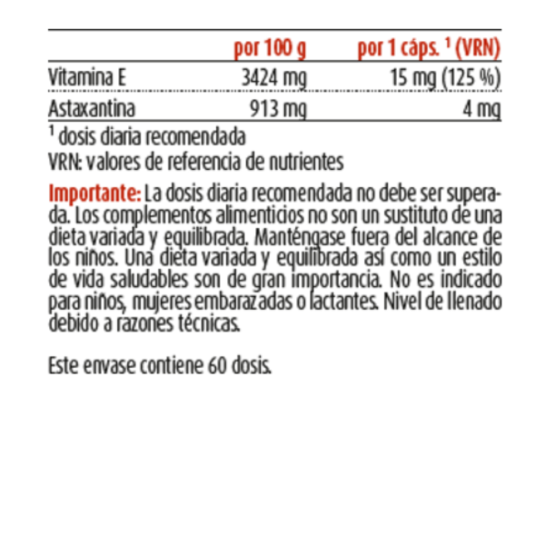 Astaxantina cápsulas, Raab Vitalfood - Imagen 3