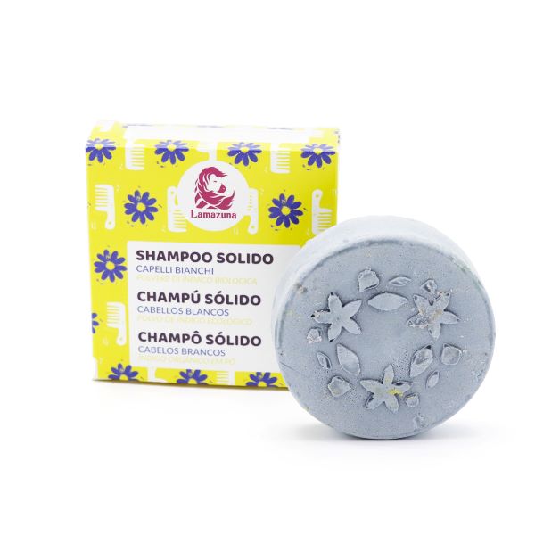 Champú sólido para cabello blanco con índigo orgánico en polvo, Lamazuna - Imagen 2