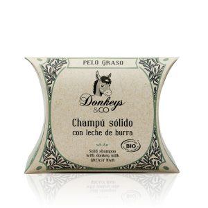 Champú Sólido con Leche de Burra Cabello Graso, DONKEYS&CO
