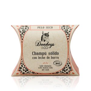 Champú Sólido con Leche de Burra Cabello Seco, DONKEYS&CO