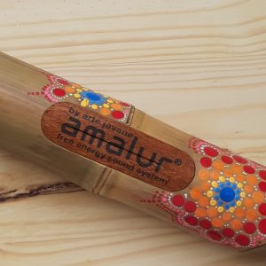 Altavoz Para Móviles De Bambú Blanco Pintado Floral