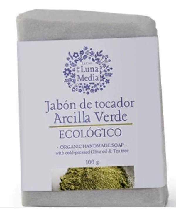 Jabón De Tocador Sólido Con Arcilla Verde, La Casa De La Luna Media